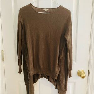 long-sleeve Brown shirt